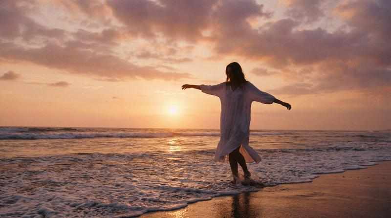 明星模特视频 - 海岸日落